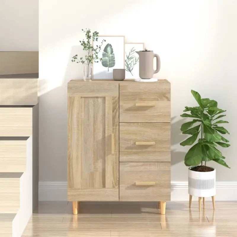 Elegante dressoirs van bewerkt hout met hoge kwaliteit en stabiliteit - Sonoma eiken / 1 - Dressoirs & buffetkasten