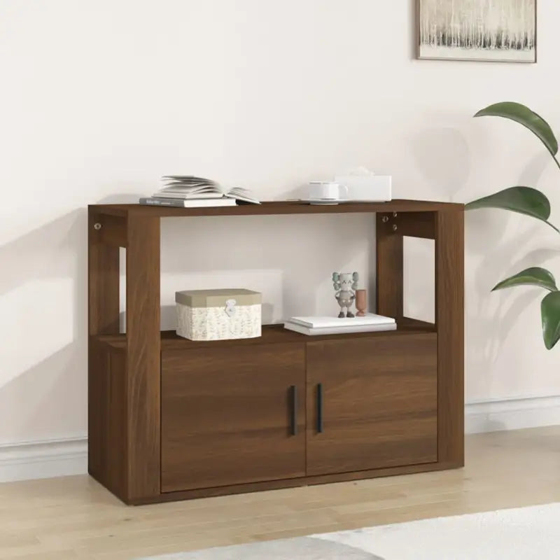 Elegante dressoirs van bewerkt hout met stevige en vochtbestendige afwerking - bruin eikenkleur / 1 - Dressoirs &