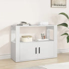 Elegante dressoirs van bewerkt hout met stevige en vochtbestendige afwerking - Wit / 1 - Dressoirs & buffetkasten