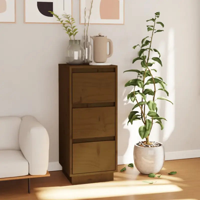 Elegante dressoirs van massief grenenhout voor klassiek interieur - Honingbruin / 1 - Dressoirs & buffetkasten