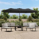 Elegante dubbele parasol voor schaduw en uv-bescherming - Antraciet / 1 - Parasols en zonneschermen