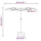 Elegante dubbele parasol voor schaduw en UV-bescherming - Parasols en zonneschermen