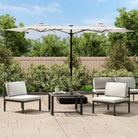 Elegante dubbele parasol voor schaduw en UV-bescherming - Wit / 1 - Parasols en zonneschermen