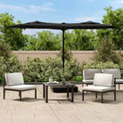 Elegante dubbele parasol voor schaduw en UV-bescherming - Zwart / 1 - Parasols en zonneschermen