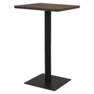 Elegante Eettafel met melamine spaanplaat en Franse sfeer - Donker essen / 78.5 x 78.5 x 107 cm / 1 - Eettafels