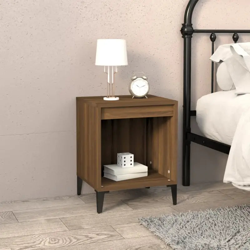 Elegante en duurzame nachtkastjes van bewerkt hout - bruin eikenkleur / 1 - Nachtkastjes