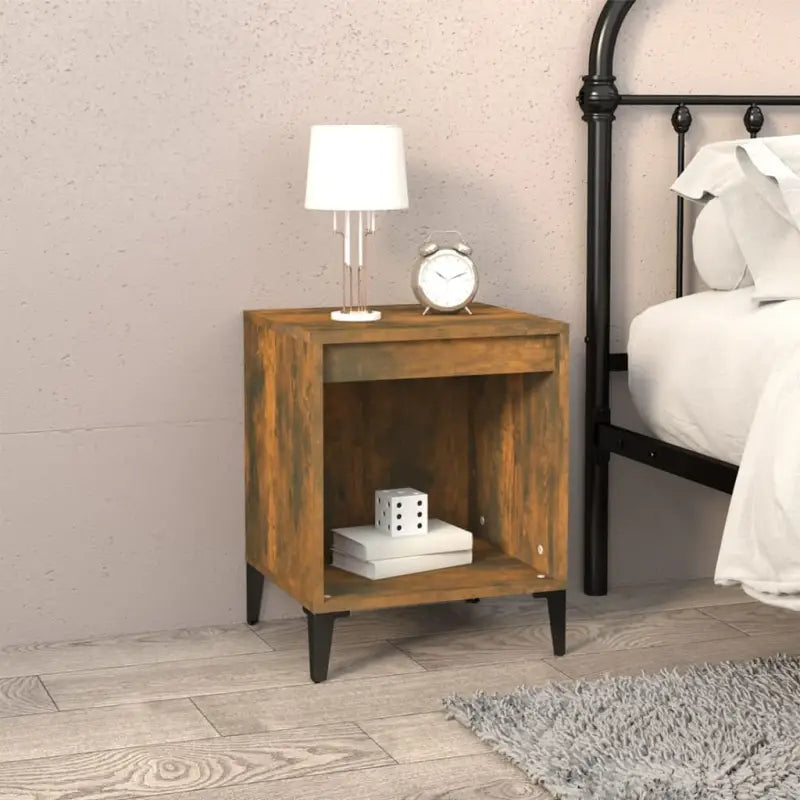 Elegante en duurzame nachtkastjes van bewerkt hout - Gerookt eiken / 1 - Nachtkastjes
