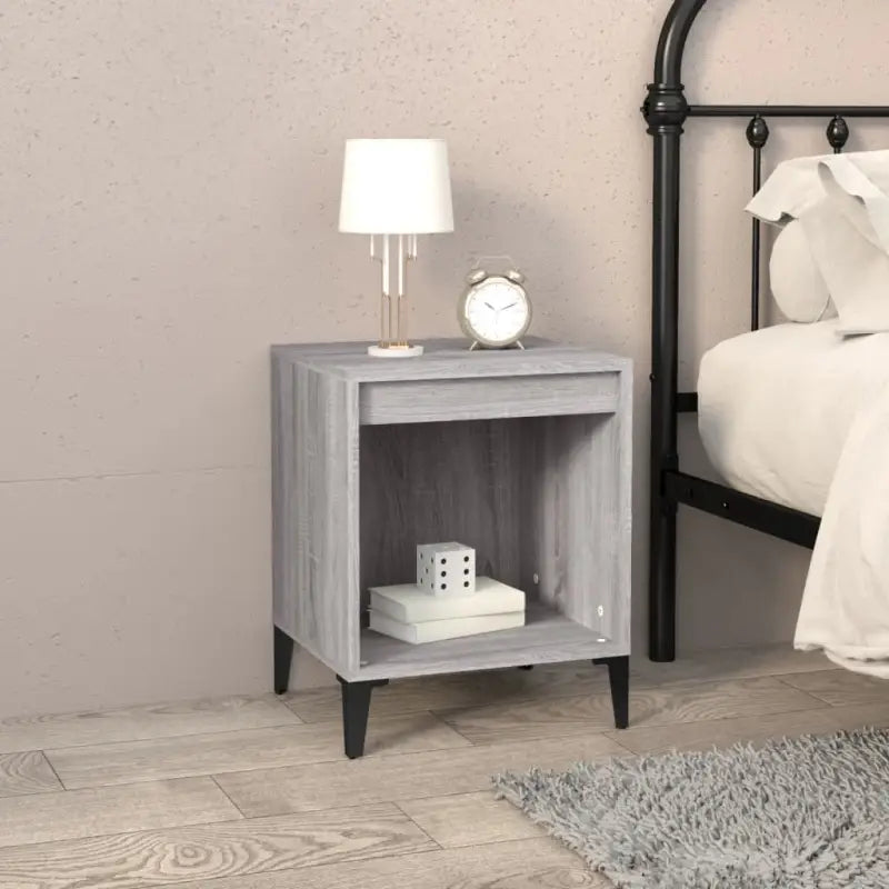 Elegante en duurzame nachtkastjes van bewerkt hout - Grijs sonoma / 1 - Nachtkastjes