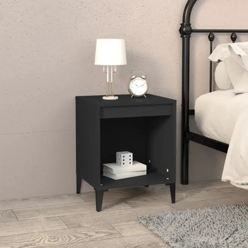 Elegante en duurzame nachtkastjes van bewerkt hout - Zwart / 1 - Nachtkastjes