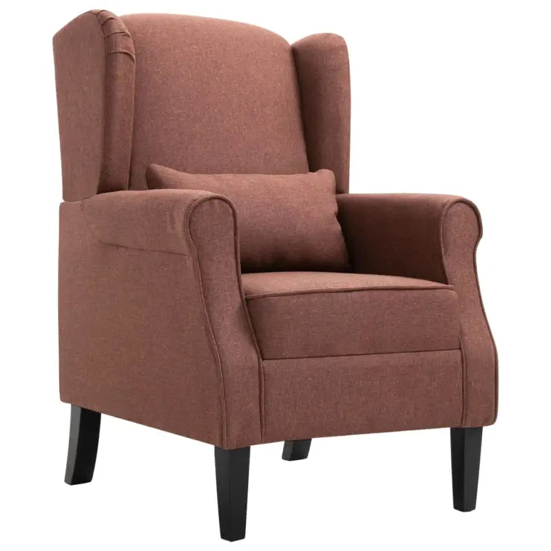 Elegante fauteuils inclusief kussen voor stijlvol comfort in huis - Bruin / 1 - Fauteuils & Relaxfauteuils