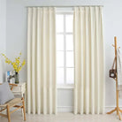 Elegante fluwelen gordijnen met metalen haken en snelle levering bevat - Crème / 140 x 175 cm / 2 - Gordijnen & vitrages