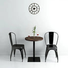 Elegante Franse Bistro Tafel voor een romantische sfeer - Donker essen / Ø 60 x 75 cm / 1 - Eettafels