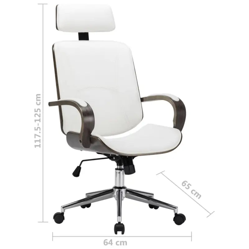 Elegante gebogen houten bureaustoel voor een modern interieur - Bureaustoelen