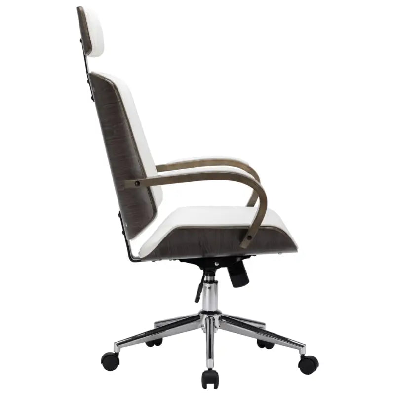 Elegante gebogen houten bureaustoel voor een modern interieur - Bureaustoelen