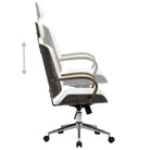 Elegante gebogen houten bureaustoel voor een modern interieur - Bureaustoelen