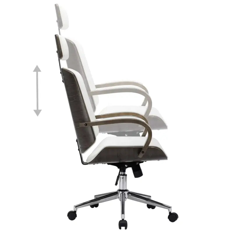 Elegante gebogen houten bureaustoel voor een modern interieur - Bureaustoelen