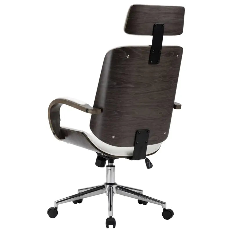 Elegante gebogen houten bureaustoel voor een modern interieur - Bureaustoelen