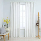 Elegante gordijnen met metalen haken inclusief levering voor woonkamer en slaapkamer - Gebroken wit / 140 x 225 cm / 2