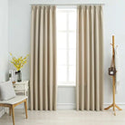 Elegante gordijnen met metalen haken inclusief levering voor privacy en stijl - Beige / 140 x 245 cm / 1 - Gordijnen &