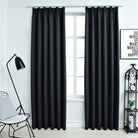 Elegante gordijnen met metalen haken inclusief levering voor privacy en stijl - Zwart / 140 x 225 cm / 1 - Gordijnen &