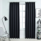 Elegante gordijnen met metalen haken inclusief levering voor privacy en stijl - Antraciet / 140 x 175 cm / 1