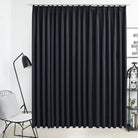 Elegante gordijnen met metalen haken voor privacy en stijl in huis - Zwart / 1 - Gordijnen & vitrages
