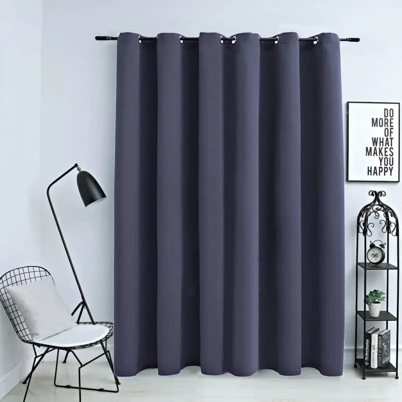 Elegante gordijnen met metalen ringen voor privacy en lichtblocking - Antraciet / 1 - Gordijnen & vitrages