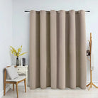 Elegante gordijnen met metalen ringen voor privacy en lichtblocking - Beige / 1 - Gordijnen & vitrages