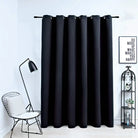 Elegante gordijnen met metalen ringen voor privacy en lichtblocking - Zwart / 1 - Gordijnen & vitrages