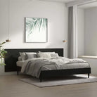 Elegante grijs sonoma hoofdborden van bewerkt hout voor elke slaapkamer - Zwart / 1 - Hoofdborden en voetborden