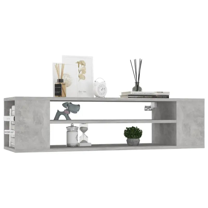 Elegante hangend tv-meubel van bewerkt hout met opbergruimte - Tv-meubels