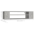Elegante hangend tv-meubel van bewerkt hout met opbergruimte - Tv-meubels