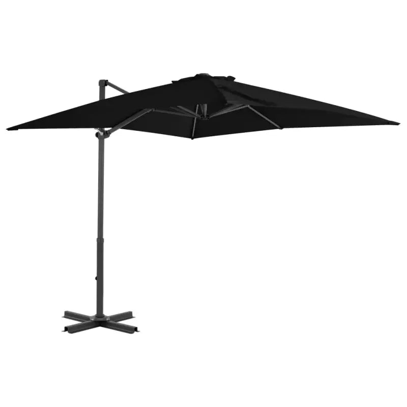 Elegante hangende parasol met aluminium paal voor schaduw en UV-bescherming - Zwart / 250 x 250 cm / 1 - Parasols
