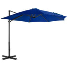 Elegante hangende parasol met aluminium paal voor schaduw en UV-bescherming - Blauw / 300 x 238 cm / 1 - Parasols