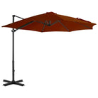 Elegante hangende parasol met aluminium paal voor schaduw en UV-bescherming - Terracotta / 300 x 238 cm / 1 - Parasols