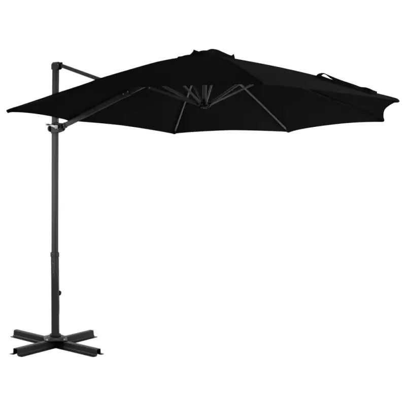 Elegante hangende parasol met aluminium paal voor schaduw en UV-bescherming - Zwart / 300 x 238 cm / 1 - Parasols