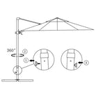 Elegante hangende parasol met aluminium paal voor schaduw en UV-bescherming - Parasols en zonneschermen