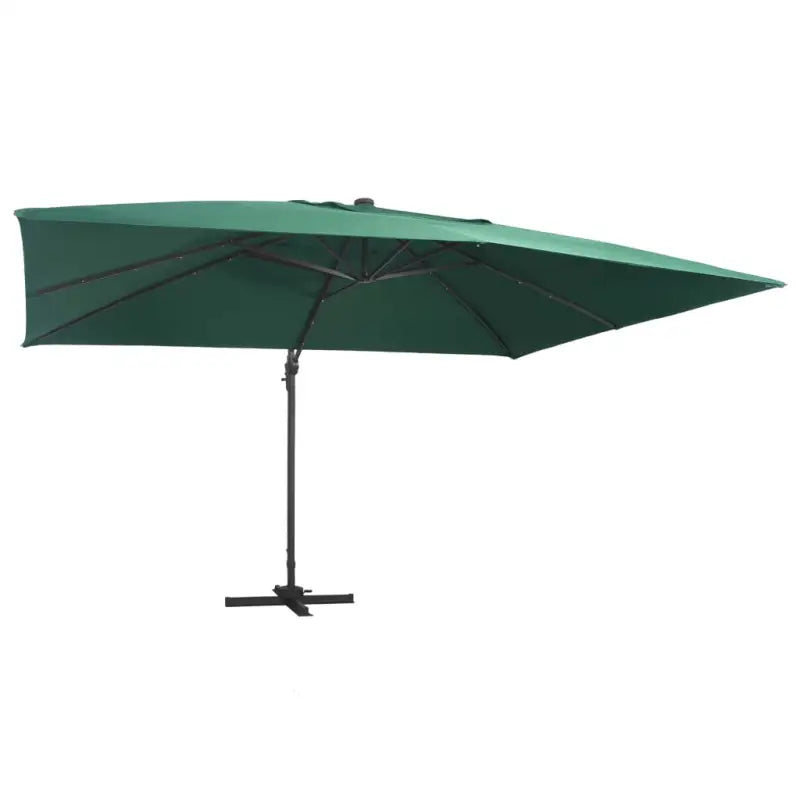Elegante hangende parasol met gepoedercoat aluminium en aluminium paal - Groen / 400 x 300 cm (7 x 5 cm) / 1 - Parasols
