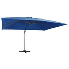 Elegante hangende parasol met gepoedercoat aluminium en aluminium paal - Parasols en zonneschermen