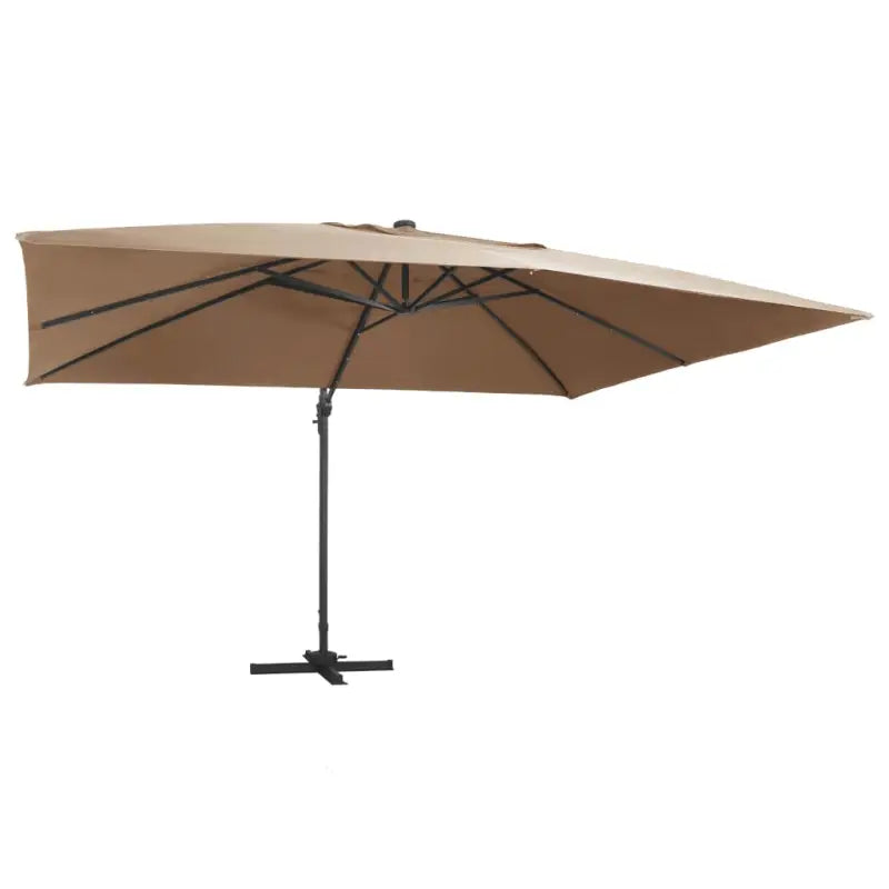 Elegante hangende parasol met gepoedercoat aluminium en aluminium paal - Taupe / 400 x 300 cm (7 x 5 cm) / 1 - Parasols