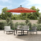 Elegante hangende parasol met LED-verlichting voor schaduw en UV-bescherming - Terracotta / 300 cm / 1 - Parasols