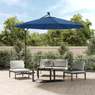 Elegante hangende parasol met LED-verlichting voor schaduw en UV-bescherming - Azuurblauw / 300 cm / 1 - Parasols
