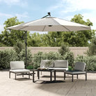 Elegante hangende parasol met LED-verlichting voor schaduw en UV-bescherming - Zand / 350 cm / 1 - Parasols