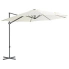 Elegante hangende parasol met stalen paal voor schaduw en UV-bescherming - Zand / 300 x 255 cm / 1 - Parasols