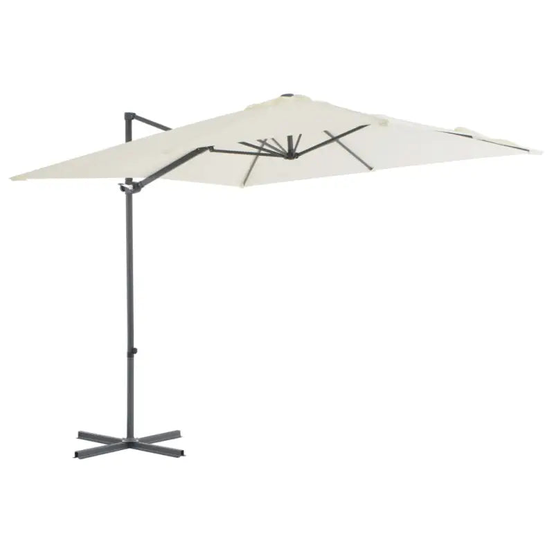 Elegante hangende parasol met stalen paal voor schaduw en UV-bescherming - Zand / 250 x 250 cm / 1 - Parasols