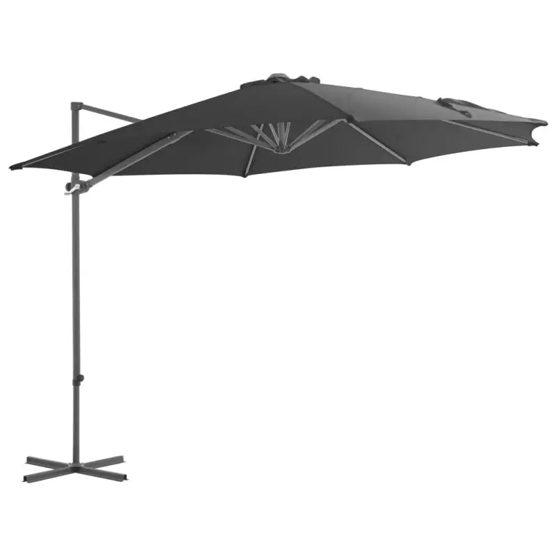Elegante hangende parasol met stalen paal voor schaduw en UV-bescherming - Antraciet / 300 x 255 cm / 1 - Parasols