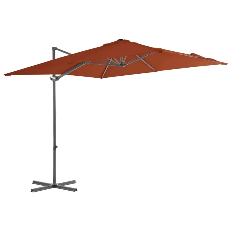 Elegante hangende parasol met stalen paal voor schaduw en UV-bescherming - Terracotta / 250 x 250 cm / 1 - Parasols