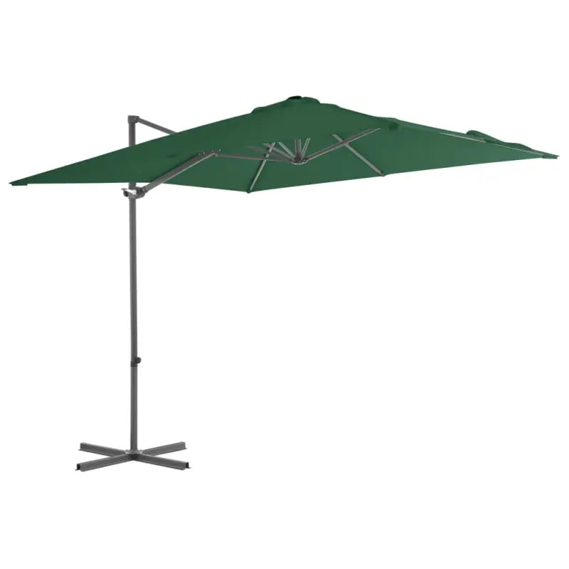 Elegante hangende parasol met stalen paal voor schaduw en UV-bescherming - Lichtgroen / 250 x 250 cm / 1 - Parasols