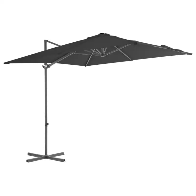 Elegante hangende parasol met stalen paal voor schaduw en UV-bescherming - Antraciet / 250 x 250 cm / 1 - Parasols
