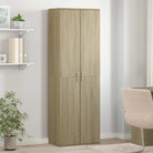 Elegante hoge kast van bewerkt hout die gemakkelijk schoon te maken - Sonoma eiken / 1 - Opbergkasten & lockerkasten